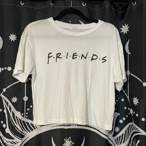 FRIENDS white cropped Tee